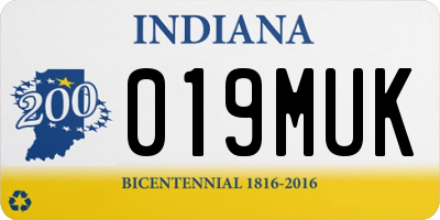 IN license plate 019MUK