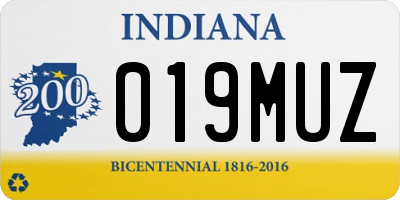IN license plate 019MUZ