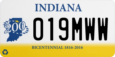 IN license plate 019MWW