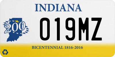 IN license plate 019MZ