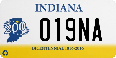 IN license plate 019NA