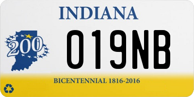 IN license plate 019NB