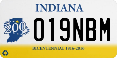 IN license plate 019NBM