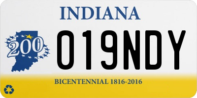 IN license plate 019NDY