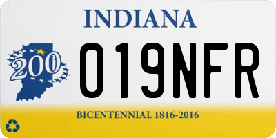 IN license plate 019NFR