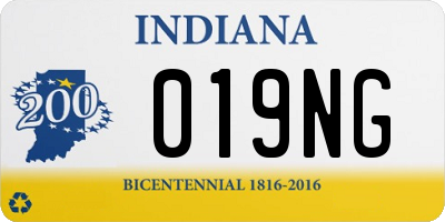 IN license plate 019NG