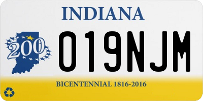 IN license plate 019NJM