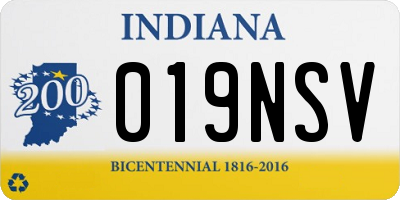 IN license plate 019NSV