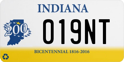 IN license plate 019NT