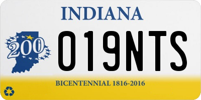 IN license plate 019NTS
