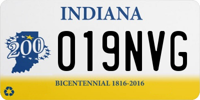 IN license plate 019NVG