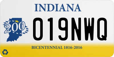 IN license plate 019NWQ