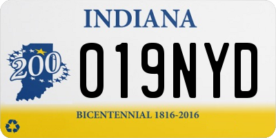 IN license plate 019NYD