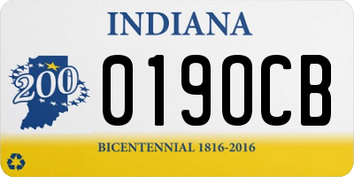 IN license plate 019OCB