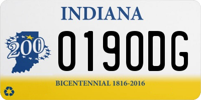 IN license plate 019ODG
