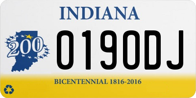 IN license plate 019ODJ