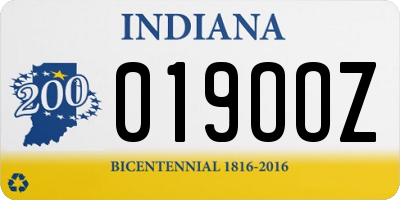 IN license plate 019OOZ