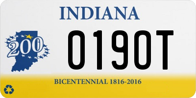 IN license plate 019OT