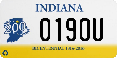 IN license plate 019OU