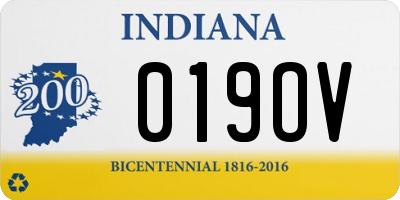 IN license plate 019OV