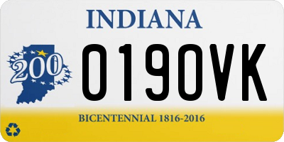 IN license plate 019OVK