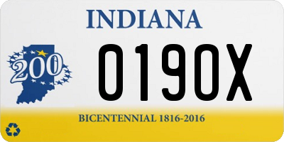 IN license plate 019OX