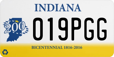 IN license plate 019PGG