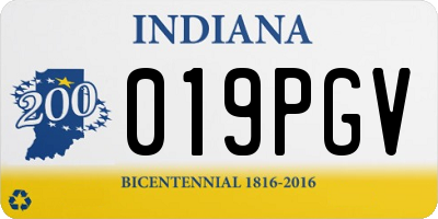 IN license plate 019PGV
