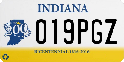 IN license plate 019PGZ