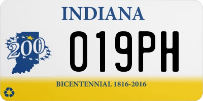 IN license plate 019PH