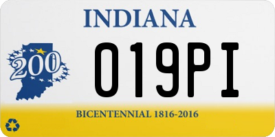 IN license plate 019PI