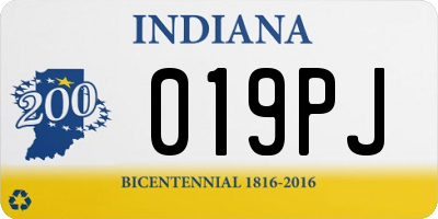 IN license plate 019PJ