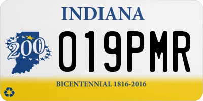 IN license plate 019PMR