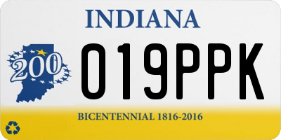 IN license plate 019PPK