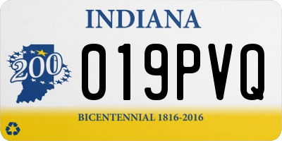 IN license plate 019PVQ