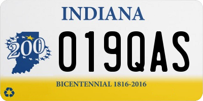 IN license plate 019QAS