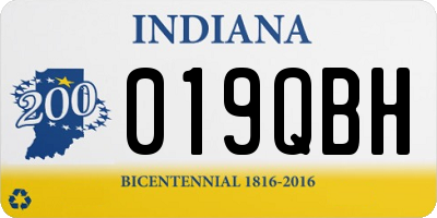 IN license plate 019QBH