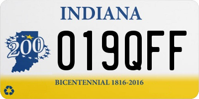 IN license plate 019QFF