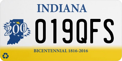 IN license plate 019QFS