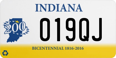 IN license plate 019QJ