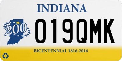 IN license plate 019QMK