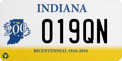 IN license plate 019QN