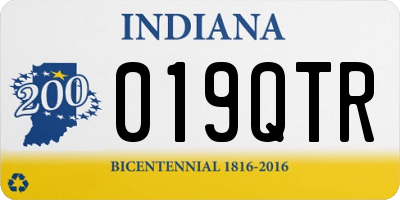IN license plate 019QTR
