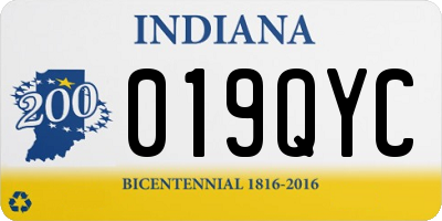 IN license plate 019QYC