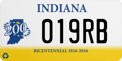 IN license plate 019RB