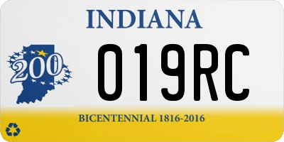 IN license plate 019RC