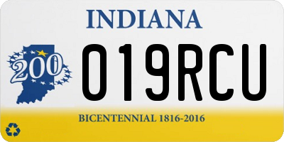 IN license plate 019RCU