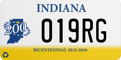 IN license plate 019RG
