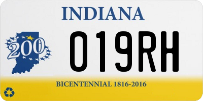 IN license plate 019RH