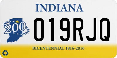 IN license plate 019RJQ